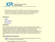 Tablet Screenshot of kpi-pharma.com